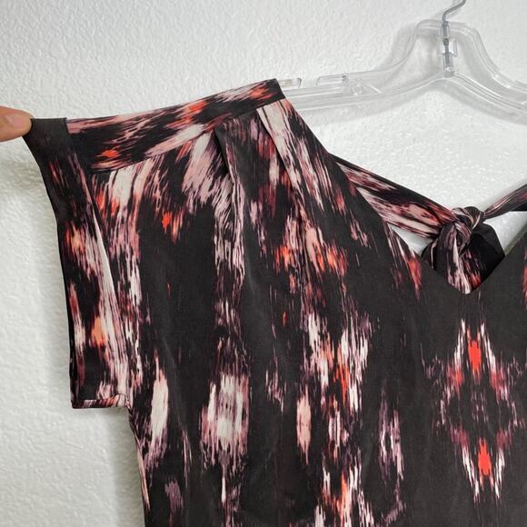 Cynthia Rowley Womens Dress Size 4 Purple V-Neck Silk Pullover Unlined Casual - Picture 6 of 14